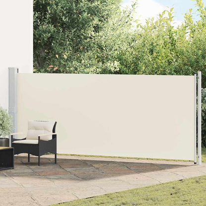 313376 vidaXL Patio Retractable Side Awning 600x160 cm Cream