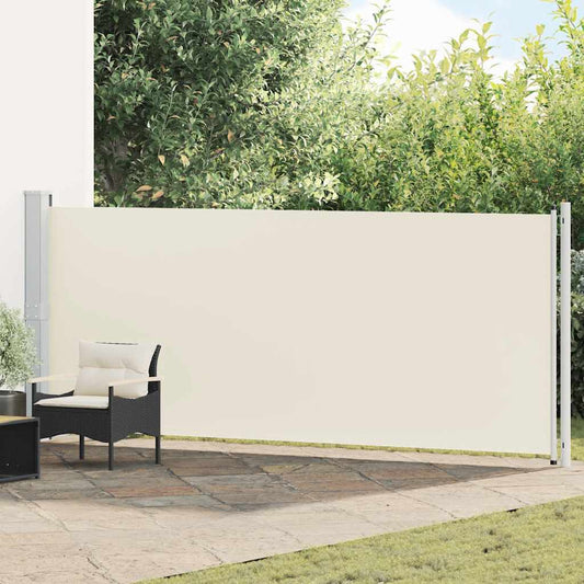 313376 vidaXL Patio Retractable Side Awning 600x160 cm Cream