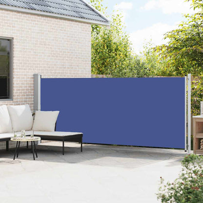 313377 vidaXL Patio Retractable Side Awning 600x160 cm Blue
