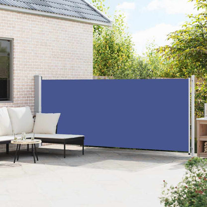 313377 vidaXL Patio Retractable Side Awning 600x160 cm Blue