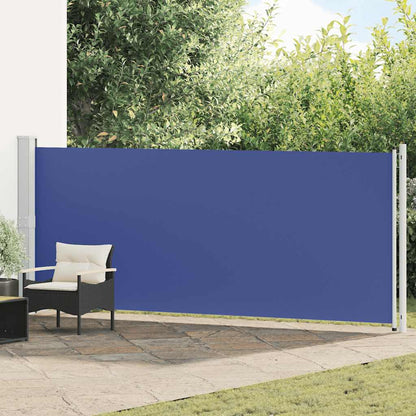 313377 vidaXL Patio Retractable Side Awning 600x160 cm Blue