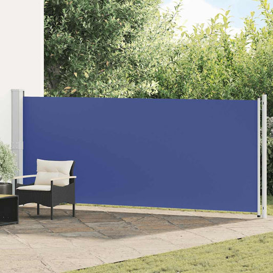 313377 vidaXL Patio Retractable Side Awning 600x160 cm Blue