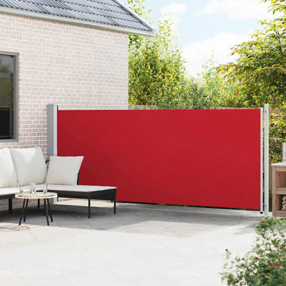 313378 vidaXL Patio Retractable Side Awning 600x160 cm Red