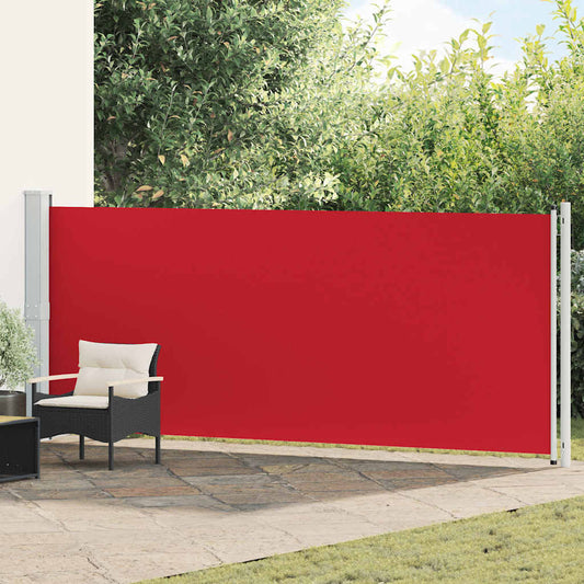 313378 vidaXL Patio Retractable Side Awning 600x160 cm Red