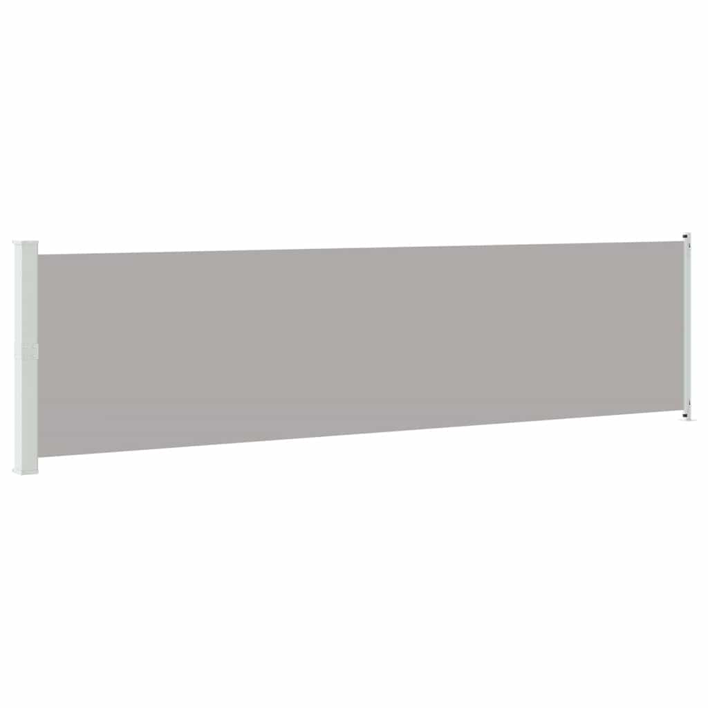 313379 vidaXL Patio Retractable Side Awning 600x160 cm Grey