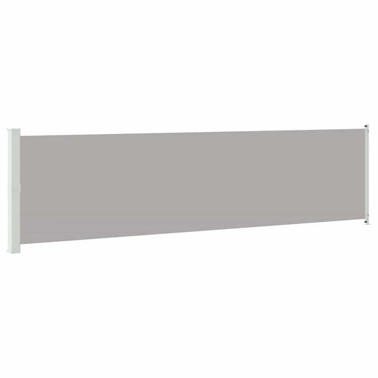 313379 vidaXL Patio Retractable Side Awning 600x160 cm Grey
