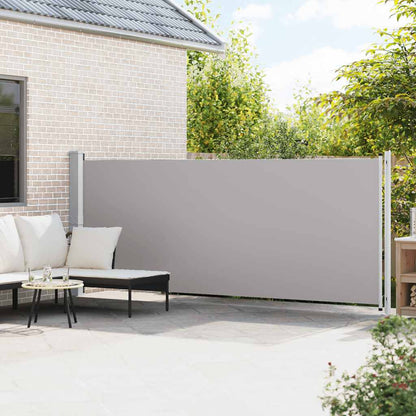313379 vidaXL Patio Retractable Side Awning 600x160 cm Grey