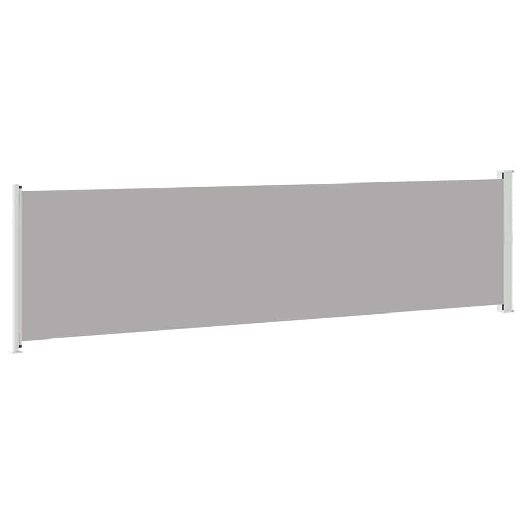 313379 vidaXL Patio Retractable Side Awning 600x160 cm Grey