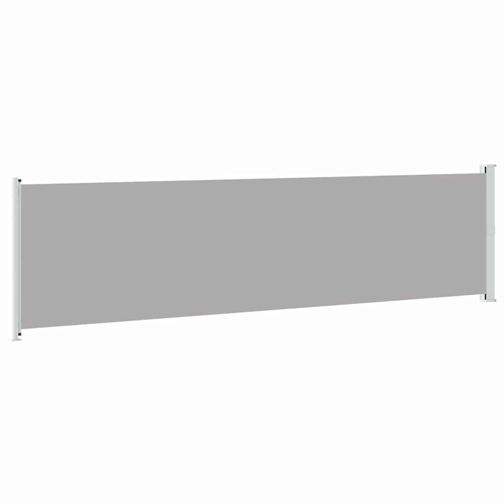 vidaXL Patio Retractable Side Awning 614x160 cm Grey