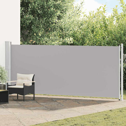 313379 vidaXL Patio Retractable Side Awning 600x160 cm Grey