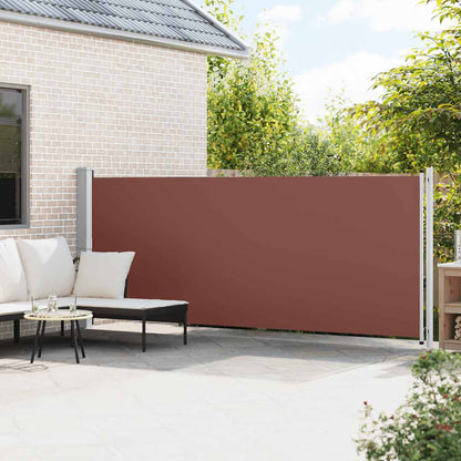 313380 vidaXL Patio Retractable Side Awning 600x160 cm Brown