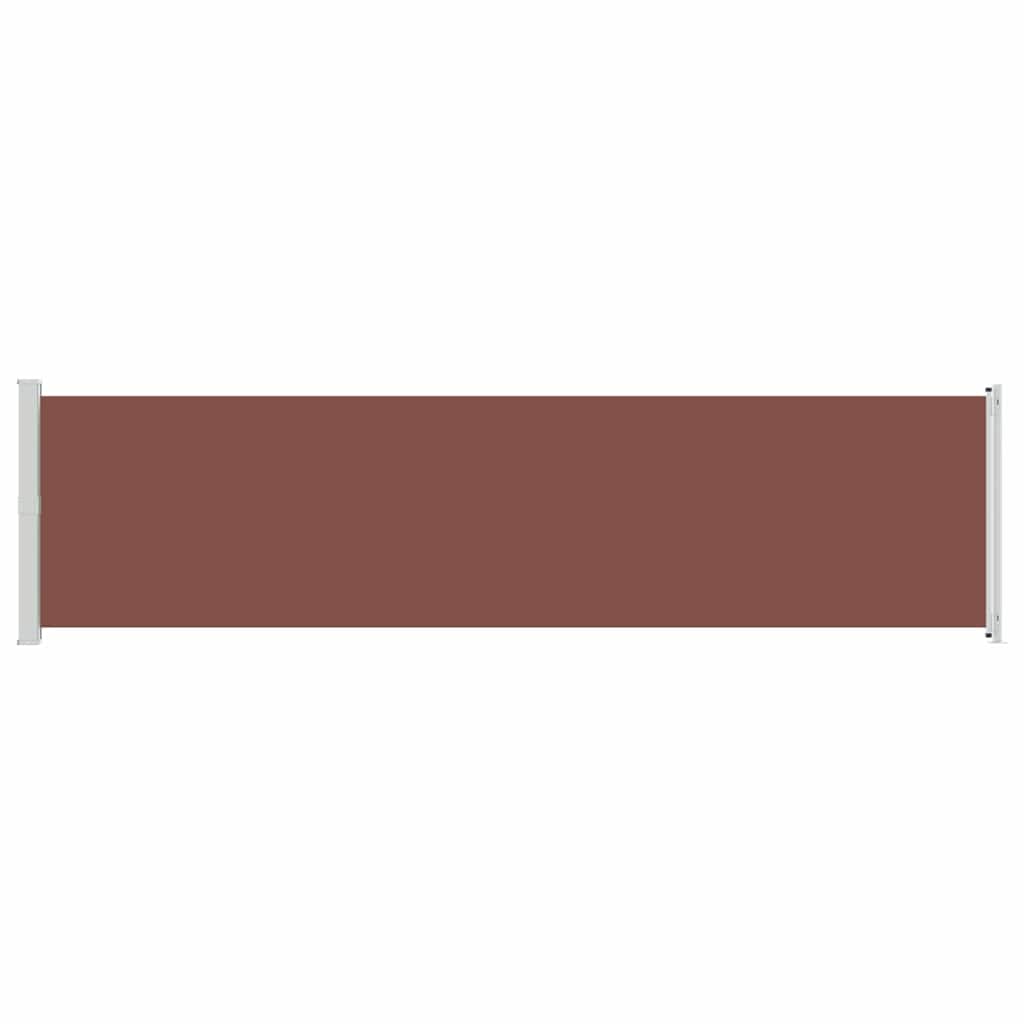 vidaXL Patio Retractable Side Awning 614x160 cm Brown