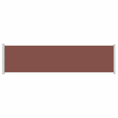 vidaXL Patio Retractable Side Awning 614x160 cm Brown