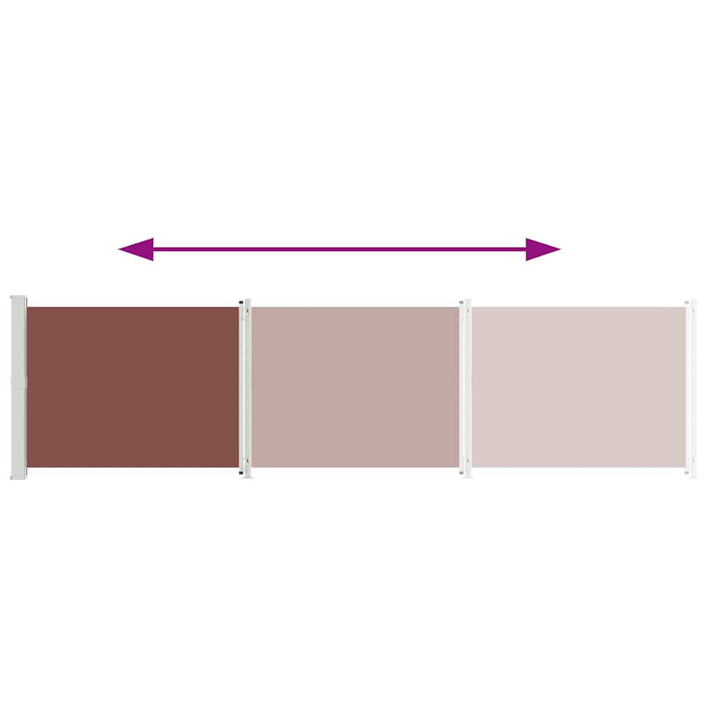313380 vidaXL Patio Retractable Side Awning 600x160 cm Brown