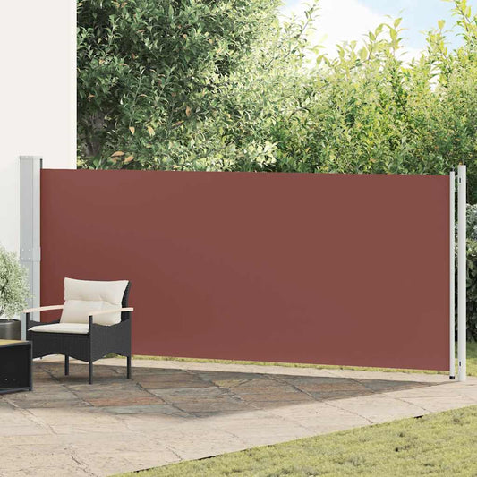 313380 vidaXL Patio Retractable Side Awning 600x160 cm Brown