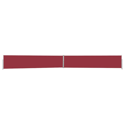 vidaXL Patio Retractable Side Awning 140x1200 cm Red