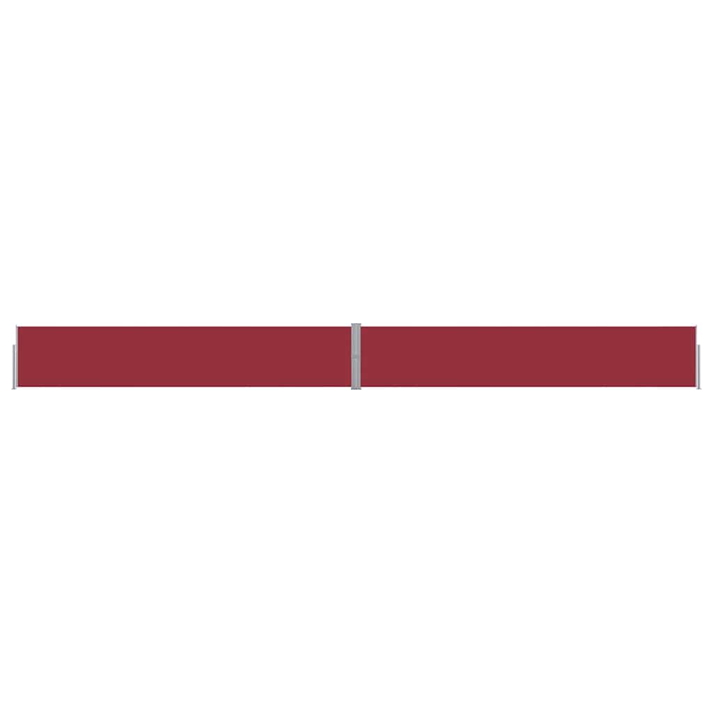 vidaXL Patio Retractable Side Awning 140x1200 cm Red