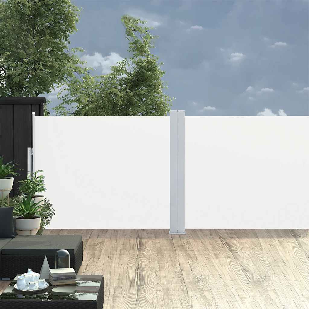vidaXL Patio Retractable Side Awning 170x1200 cm Cream