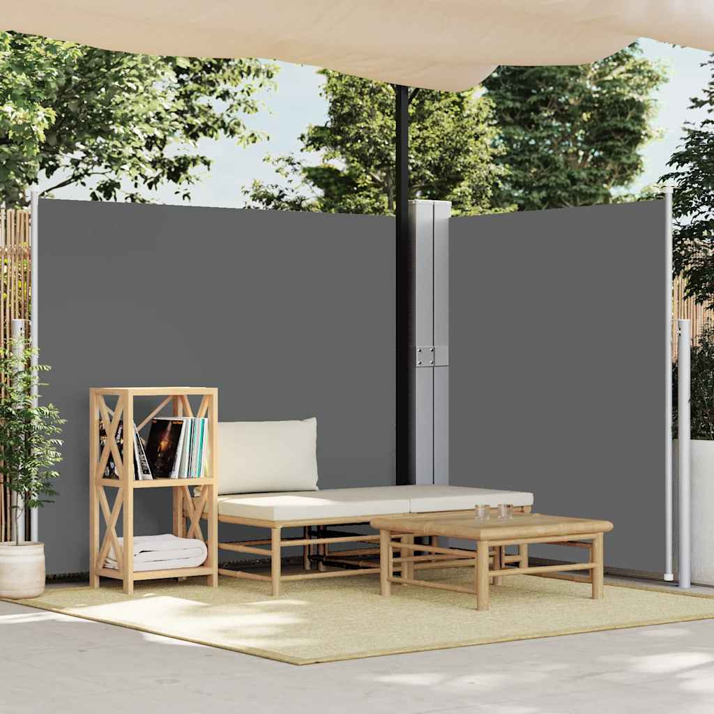 vidaXL Patio Retractable Side Awning 170x1200 cm Anthracite