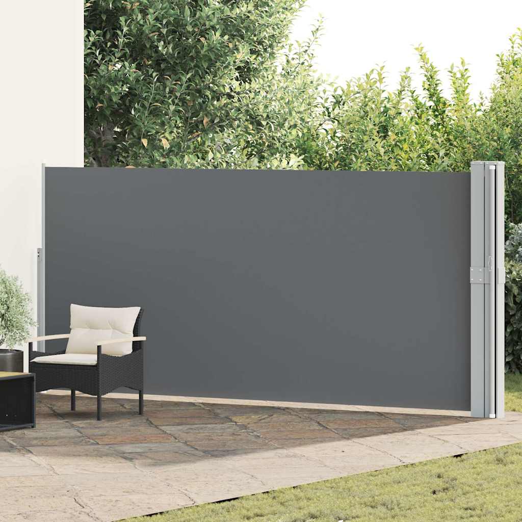 313395 vidaXL Patio Retractable Side Awning 170x1200 cm Anthracite