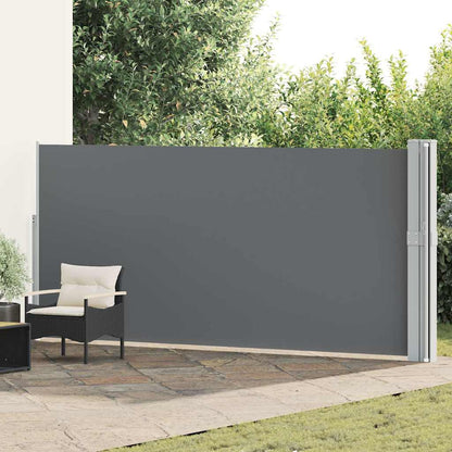 313395 vidaXL Patio Retractable Side Awning 170x1200 cm Anthracite