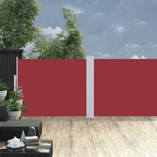 vidaXL Patio Retractable Side Awning 170x1200 cm Red