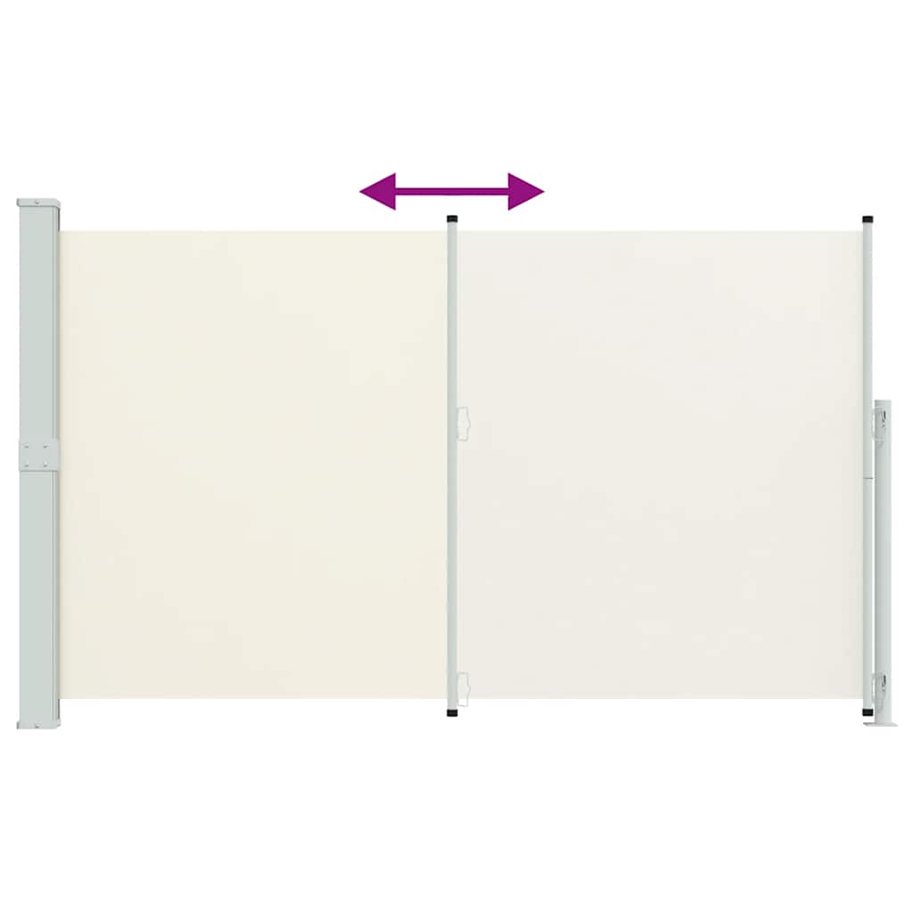 313400 vidaXL Patio Retractable Side Awning 180x300 cm Cream