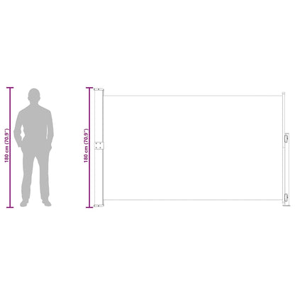 vidaXL Patio Retractable Side Awning 180x300 cm Cream