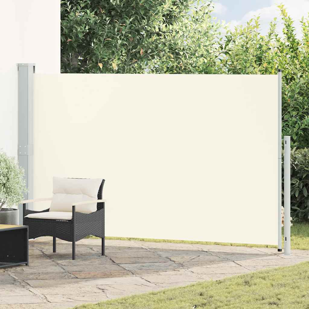 313400 vidaXL Patio Retractable Side Awning 180x300 cm Cream