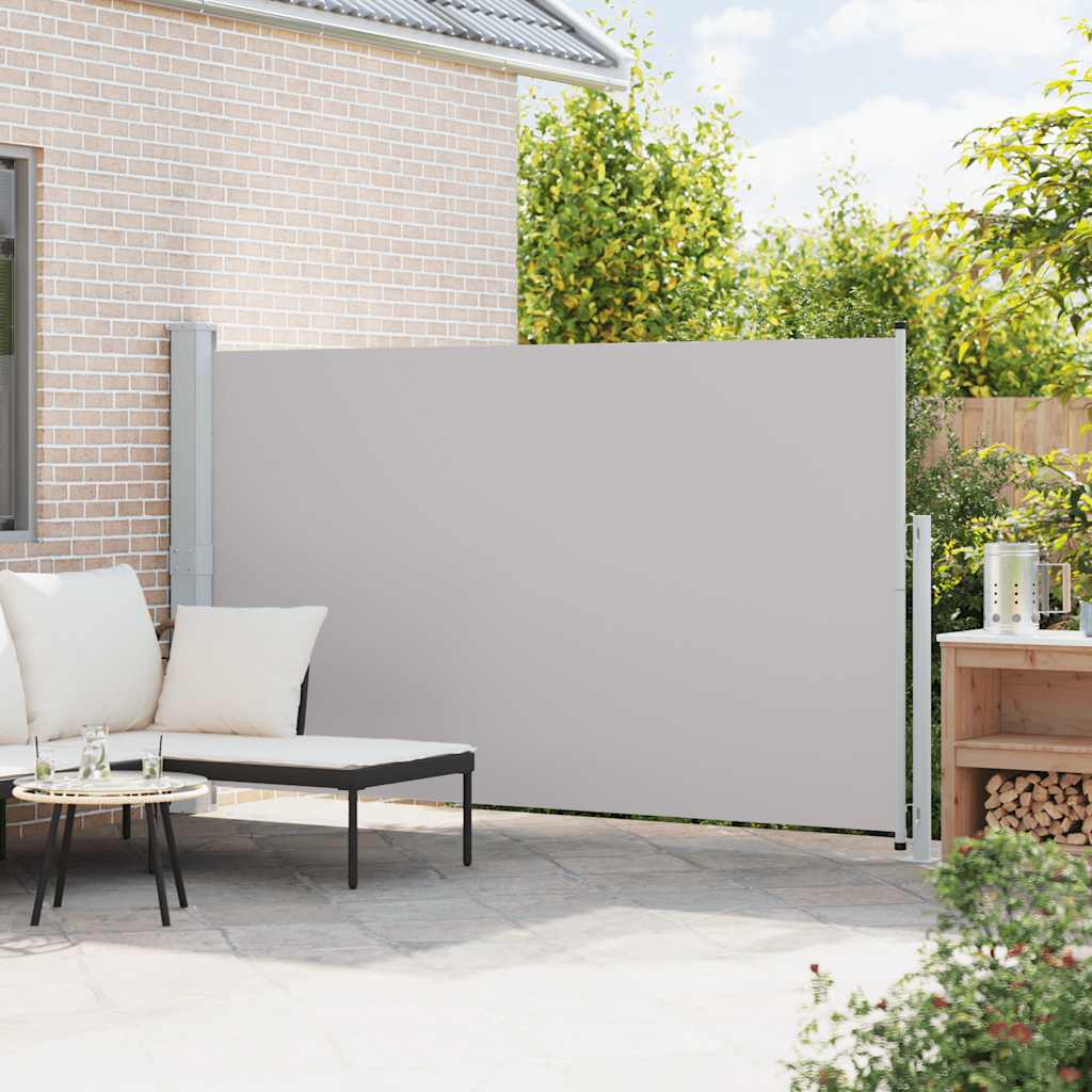 vidaXL Patio Retractable Side Awning 180x300 cm Grey