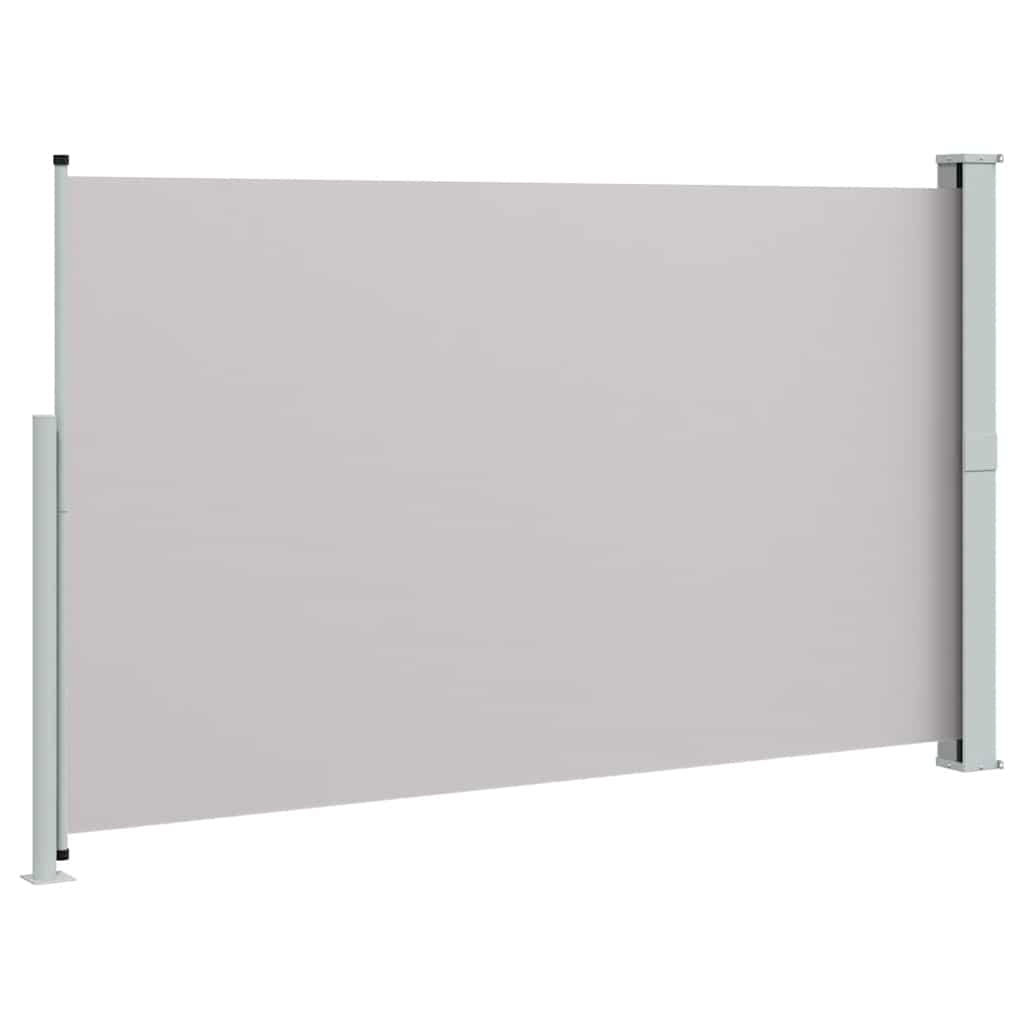 313401 vidaXL Patio Retractable Side Awning 180x300 cm Grey