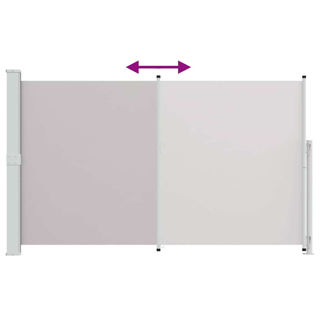 vidaXL Patio Retractable Side Awning 180x300 cm Grey