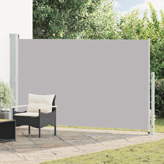 313401 vidaXL Patio Retractable Side Awning 180x300 cm Grey