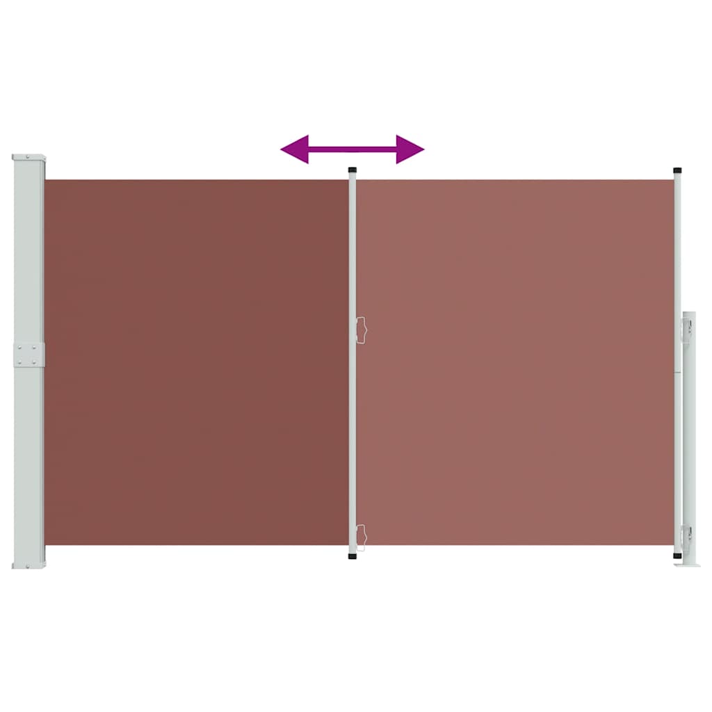 313402 vidaXL Patio Retractable Side Awning 180x300 cm Brown
