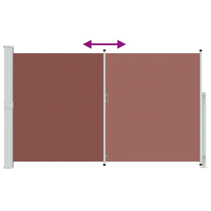 313402 vidaXL Patio Retractable Side Awning 180x300 cm Brown
