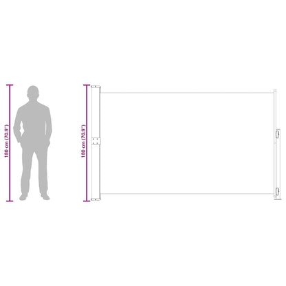 vidaXL Patio Retractable Side Awning 180x300 cm Brown