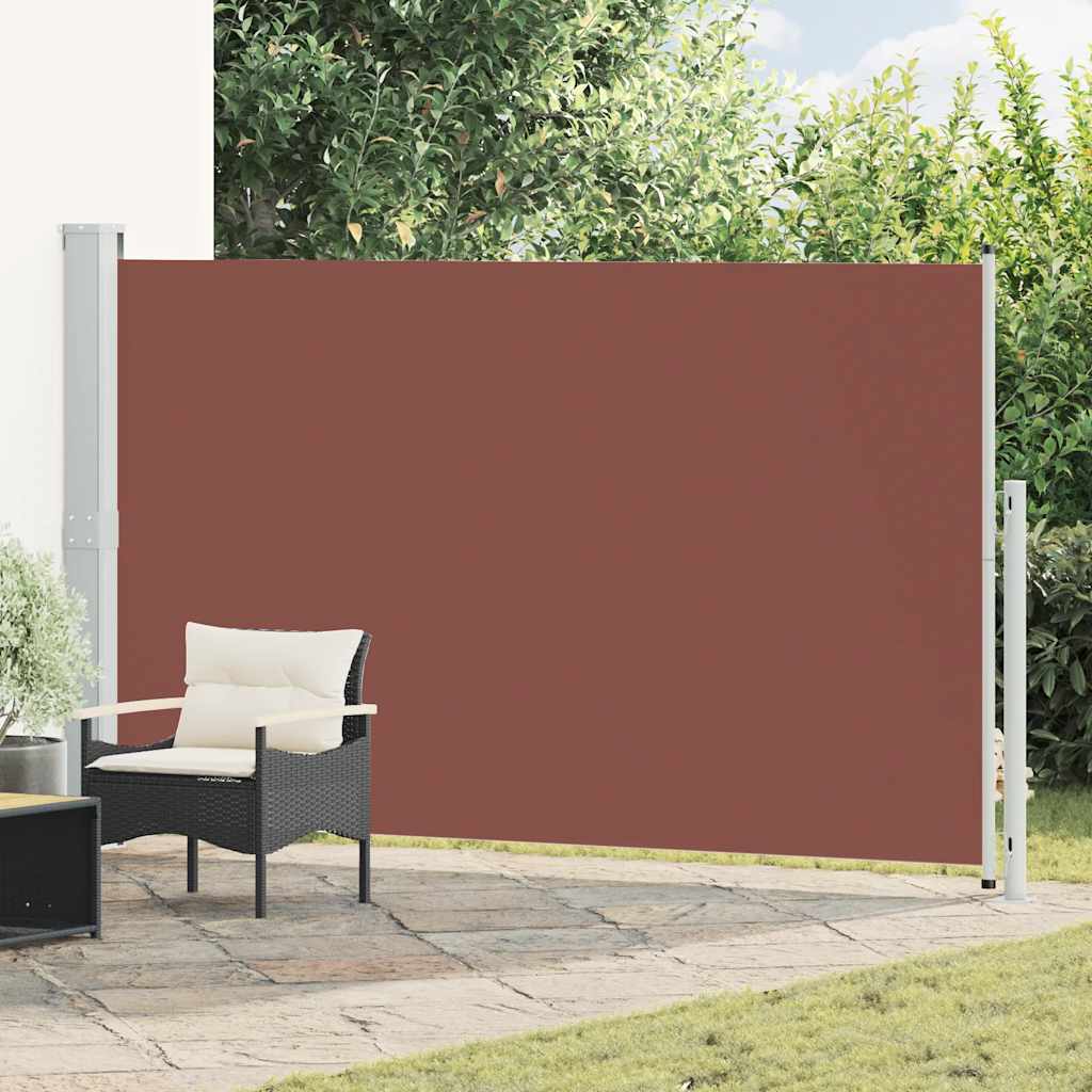 313402 vidaXL Patio Retractable Side Awning 180x300 cm Brown