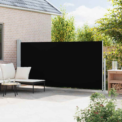 313405 vidaXL Patio Retractable Side Awning 180x500 cm Black