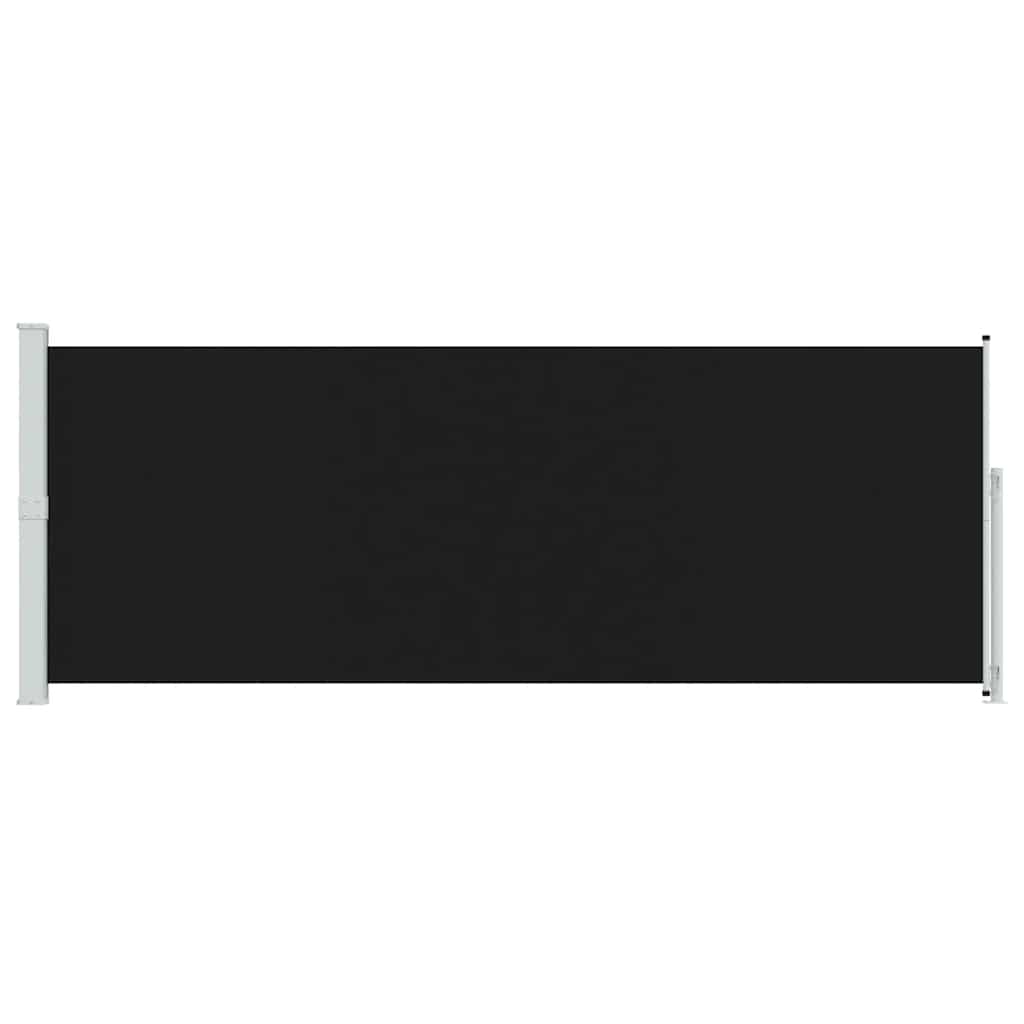 vidaXL Patio Retractable Side Awning 180x500 cm Black