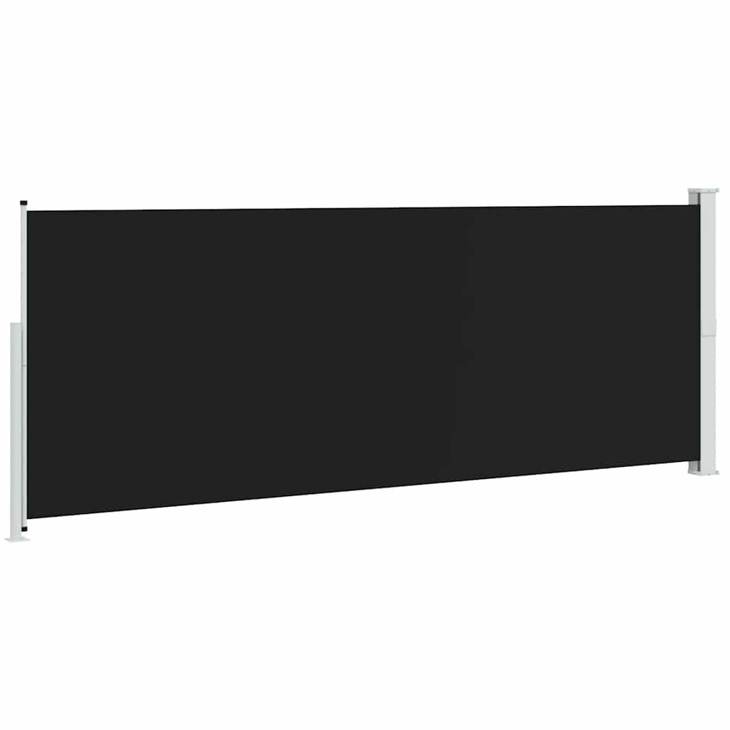 313405 vidaXL Patio Retractable Side Awning 180x500 cm Black
