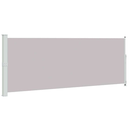 313407 vidaXL Patio Retractable Side Awning 180x500 cm Grey