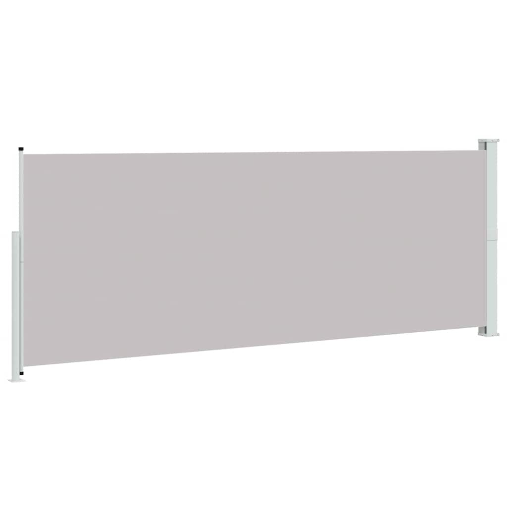 313407 vidaXL Patio Retractable Side Awning 180x500 cm Grey