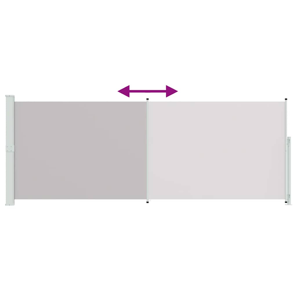 vidaXL Patio Retractable Side Awning 180x500 cm Grey