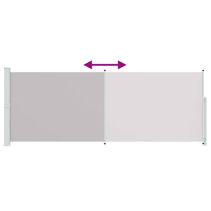 vidaXL Patio Retractable Side Awning 180x500 cm Grey