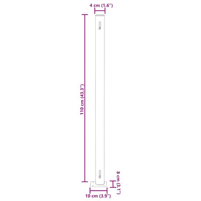 vidaXL Patio Retractable Side Awning 180x500 cm Grey