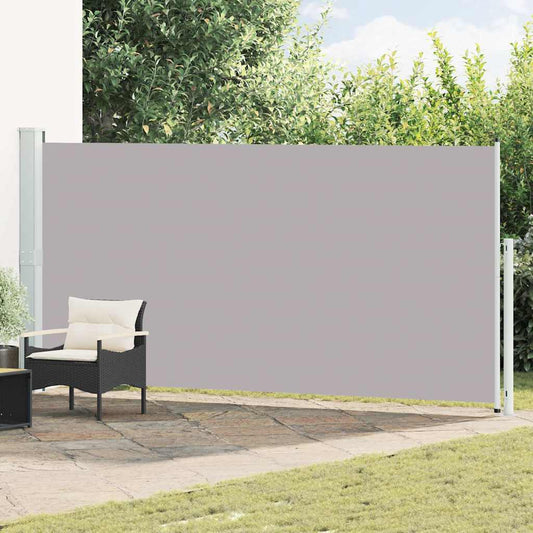 vidaXL Patio Retractable Side Awning 180x514 cm Grey