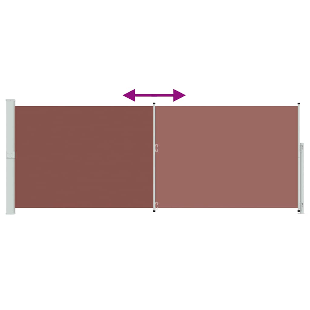 vidaXL Patio Retractable Side Awning 180x500 cm Brown