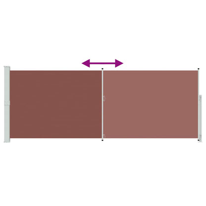 vidaXL Patio Retractable Side Awning 180x500 cm Brown