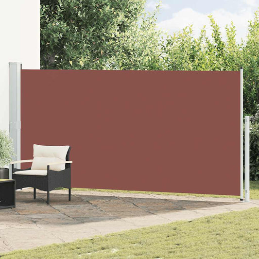 313408 vidaXL Patio Retractable Side Awning 180x500 cm Brown