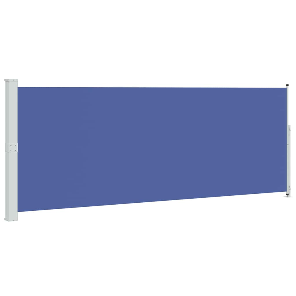 313409 vidaXL Patio Retractable Side Awning 180x500 cm Blue